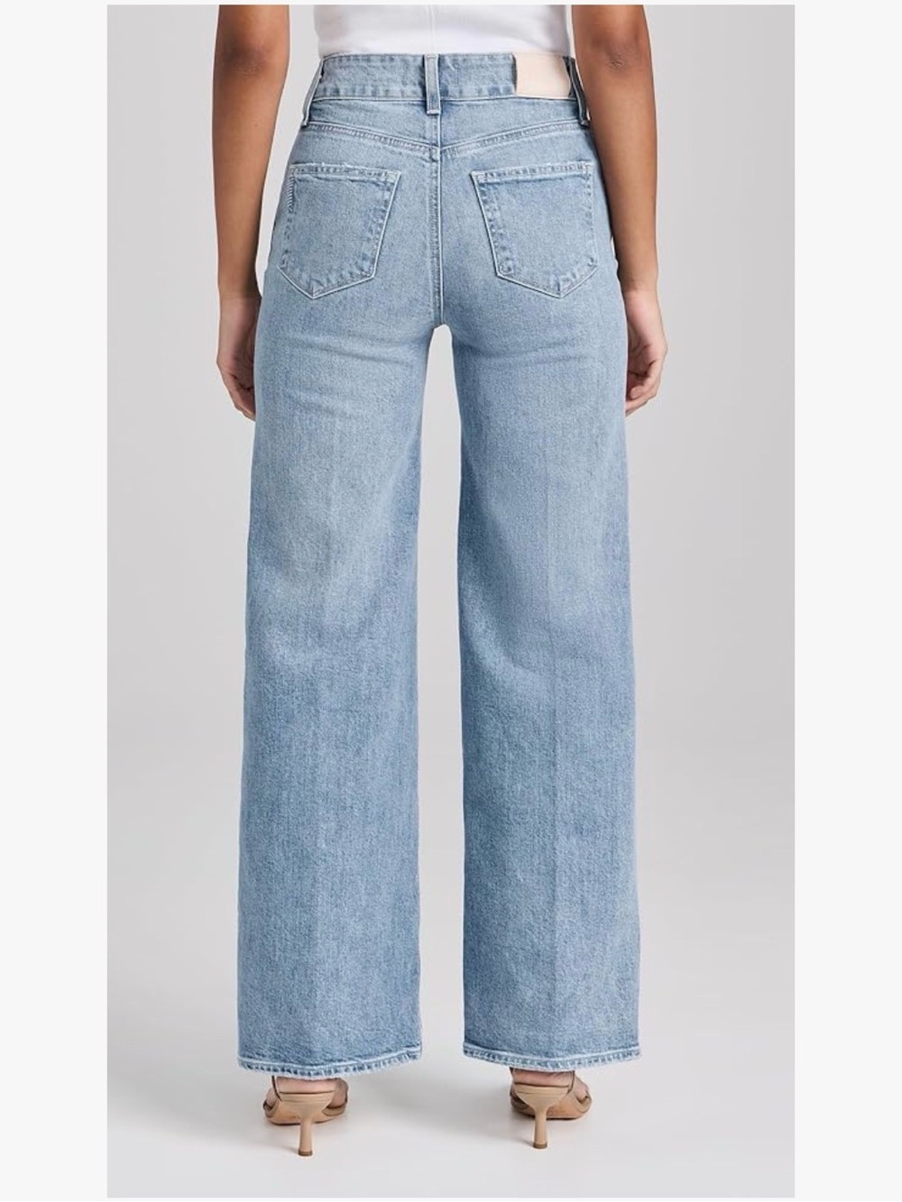 PAIGE Light Wash High-Rise Wide Leg Jeans - Picture 2 of 16